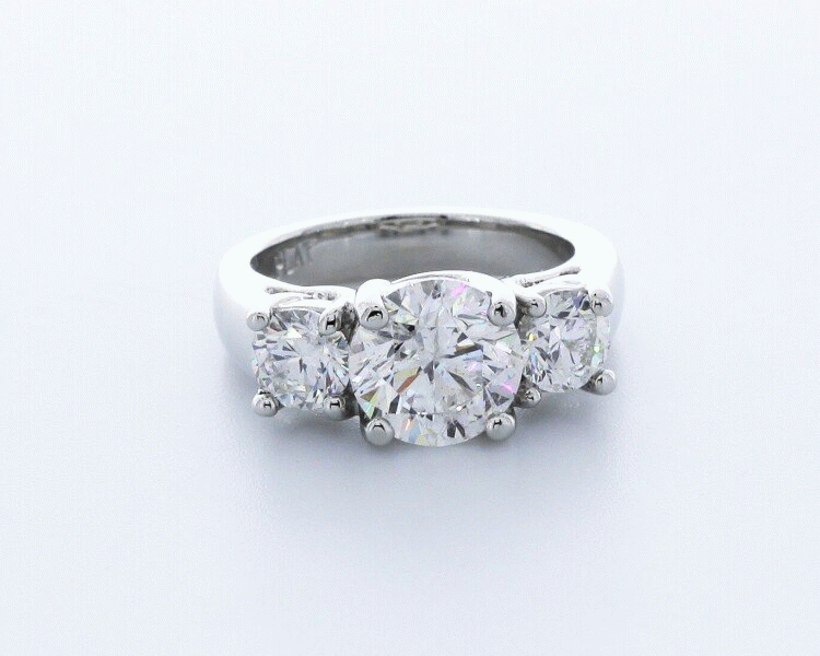 Trellis Three Stone Promise Ring