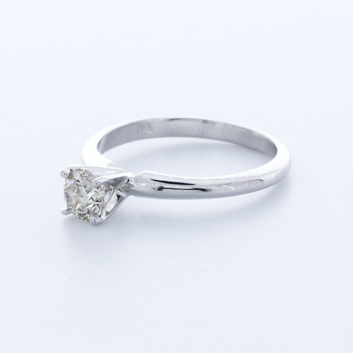 1/2ct I VS2 runder natürlicher Diamant 14k Gold klassischer Solitär-Verlobungsring - Bild 6 von 12