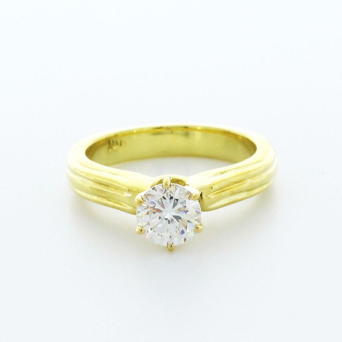 1.05ct D VS2 Round Natural Diamond Yellow Gold Vintage Solitaire Engagement Ring - Picture 1 of 9