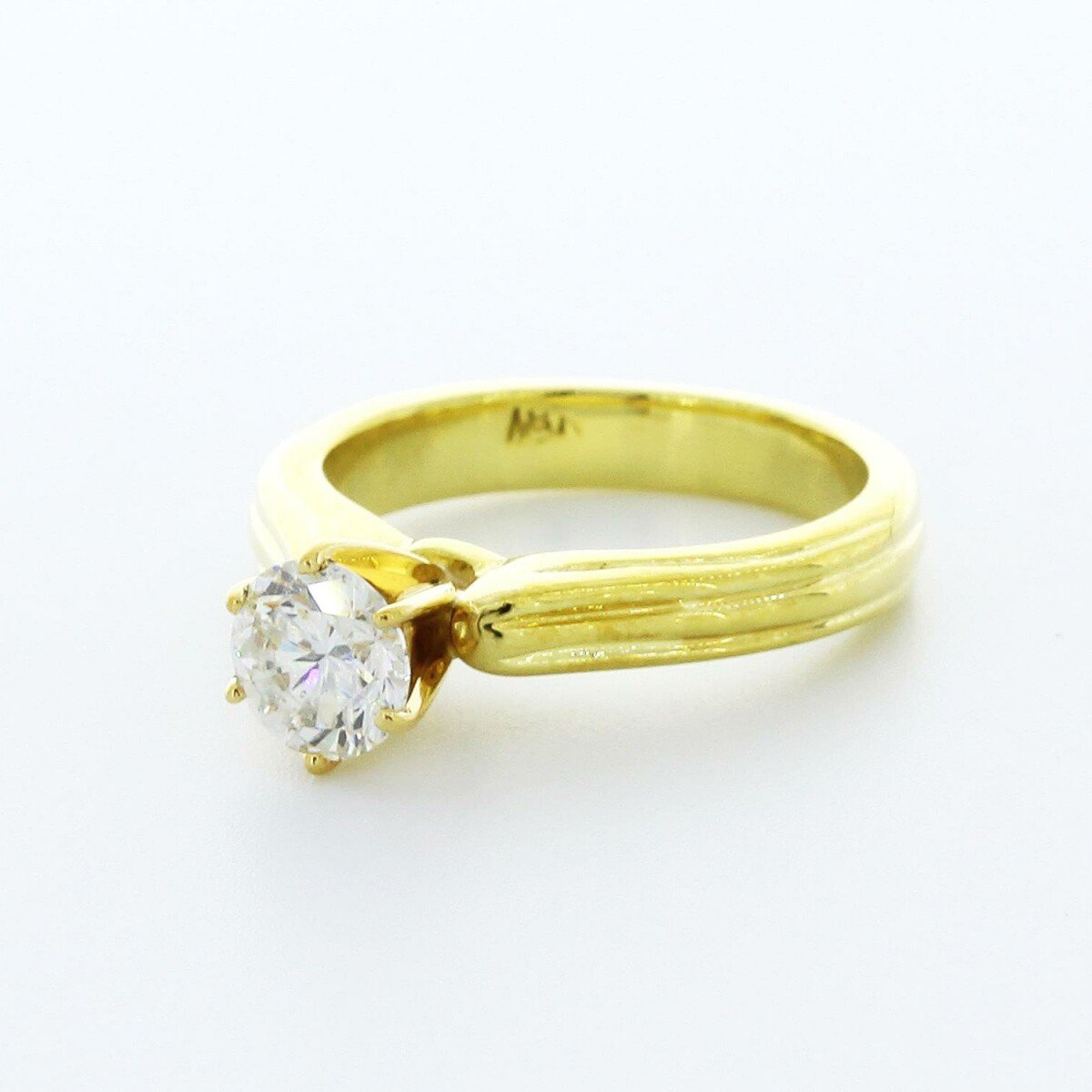 1.05ct D VS2 Round Natural Diamond Yellow Gold Vintage Solitaire Engagement Ring - Picture 2 of 9